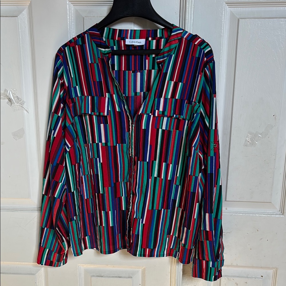 Calvin Klein Multicolor Striped Blouse